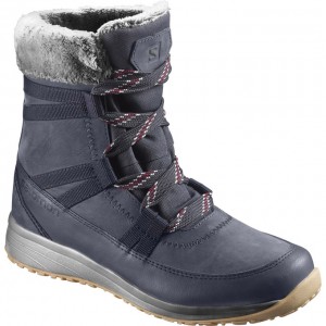 Botte Hiver Salomon HEIKA LTR CS WP Femme Bleu Marine | XAQLD-7950