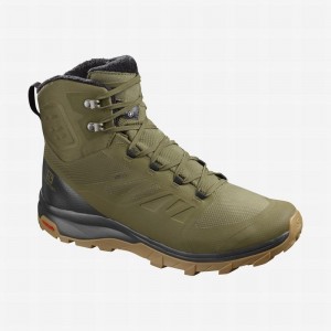 Botte Hiver Salomon OUTBLAST TS CSWP Homme Vert Olive Noir | KJWPT-2784