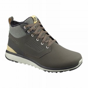 Botte Hiver Salomon UTILITY FREEZE CLIMASALOMON WATERPROOF Homme Vert Olive Grise | ZHMYV-0957