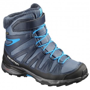 Botte Hiver Salomon X-ULTRA GTX J Enfant Bleu Marine Noir | DVQNP-6594