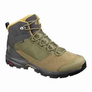 Botte Randonnée Salomon OUTWARD GORE-TEX Homme Vert Olive | DWOGV-7802