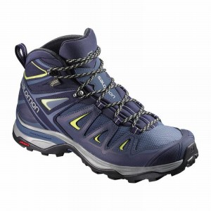 Botte Randonnée Salomon X ULTRA 3 MID GORE-TEX Femme Bleu | TKGMD-3658