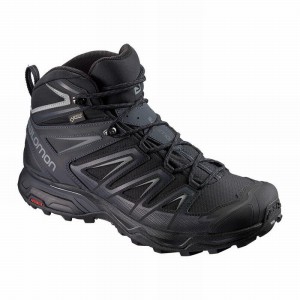 Botte Randonnée Salomon X ULTRA 3 WIDE MID GORE-TEX Homme Noir | FZUHT-0632