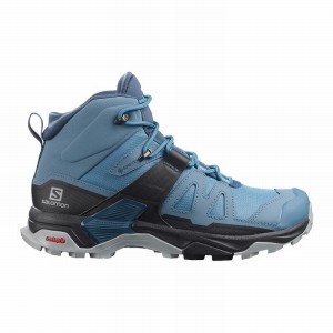 Botte Randonnée Salomon X ULTRA 4 MID GORE-TEX Femme Bleu Noir | YFRST-1924