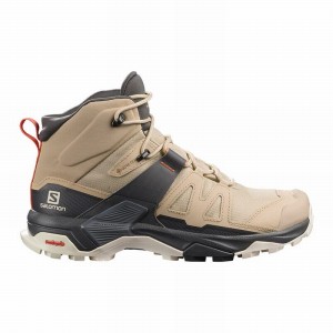 Botte Randonnée Salomon X ULTRA 4 MID GORE-TEX Femme Marron | VAHCE-0523