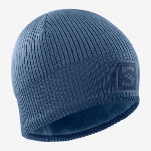 Chapeaux Salomon LOGO Homme Bleu Marine | DYFIK-0934