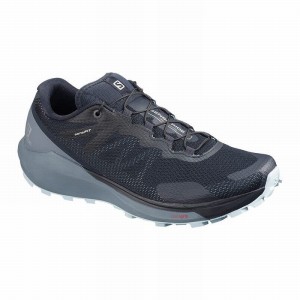 Chaussure Running Salomon SENSE RIDE 3 W Femme Bleu Marine Grise | NYHUC-3564