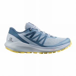 Chaussure Running Salomon SENSE RIDE 4 Femme Bleu Citron | KDSCF-4367