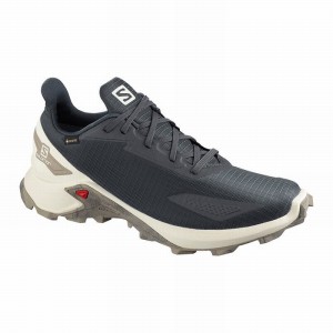 Chaussure Trail Running Salomon ALPHACROSS BLAST GTX Homme Grise Foncé | IXKCO-5128