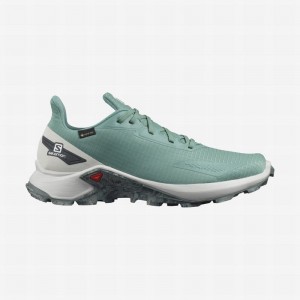 Chaussure Trail Running Salomon ALPHACROSS BLAST GTX Homme Turquoise | TALYV-7658