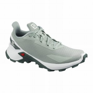 Chaussure Trail Running Salomon ALPHACROSS BLAST Femme Turquoise Clair Grise Blanche | DMANO-4059