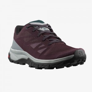 Chaussure Trail Running Salomon OUTLINE Femme Bordeaux | QAZIK-6908