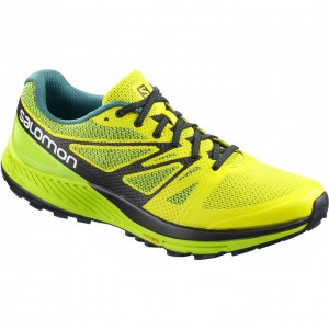 Chaussure Trail Running Salomon SENSE ESE Homme Jaune Vert | NKSTQ-1435