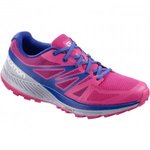 Chaussure Trail Running Salomon SENSE ESE W Femme Rose Blanche | KWGMO-9437