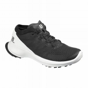 Chaussure Trail Running Salomon SENSE FLOW W Femme Noir Blanche | UNRGF-3147