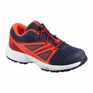 Chaussure Trail Running Salomon SENSE K Enfant Bleu Rouge | SYZEK-0415