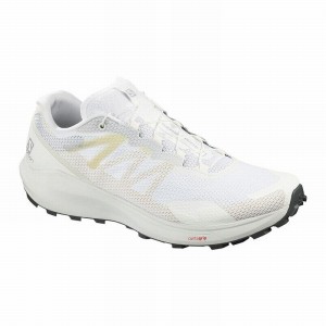 Chaussure Trail Running Salomon SENSE RIDE 3 Homme Blanche | FYBIT-9046