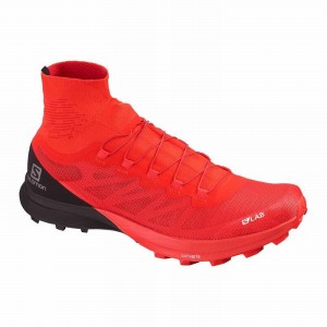 Chaussure Trail Running Salomon S/LAB SENSE 8 SOFTGROUND Homme Rouge Noir | NPGAV-8560