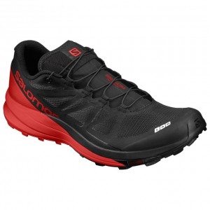 Chaussure Trail Running Salomon S/LAB SENSE ULTRA Femme Noir Rouge | FZDYP-6195