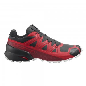 Chaussure Trail Running Salomon SPEEDCROSS 5 Homme Rouge Noir | SPMJB-1076