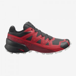 Chaussure Trail Running Salomon SPEEDCROSS 5 Homme Noir Rouge | NICKP-1609