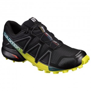 Chaussure Trail Running Salomon SPEEDCROSS 4 Homme Noir Jaune | TAXPO-2469