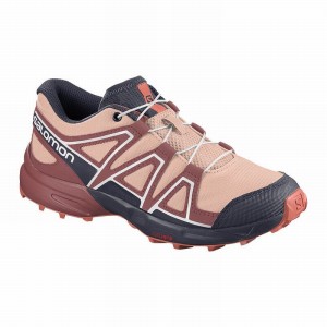 Chaussure Trail Running Salomon SPEEDCROSS Enfant Bordeaux Corail | RDYEQ-6984