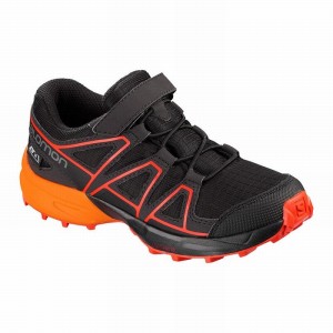 Chaussure Trail Running Salomon SPEEDCROSS CLIMASALOMON WATERPROOF Enfant Noir Marron | ZVXWA-7409