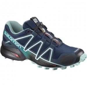 Chaussure Trail Running Salomon SPEEDCROSS 4 W Femme Bleu Marine | VAYWB-9824