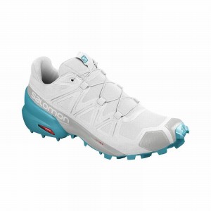 Chaussure Trail Running Salomon SPEEDCROSS 5 Femme Blanche | HYVPM-9301