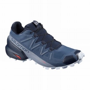 Chaussure Trail Running Salomon SPEEDCROSS 5 WIDE W Femme Bleu Marine | TOEHR-3576