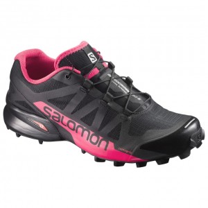 Chaussure Trail Running Salomon SPEEDCROSS PRO 2 W Femme Noir Rose | IQRZP-4957