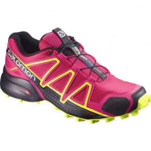 Chaussure Trail Running Salomon SPEEDCROSS 4 W Femme Rose Noir | YJZTF-7805