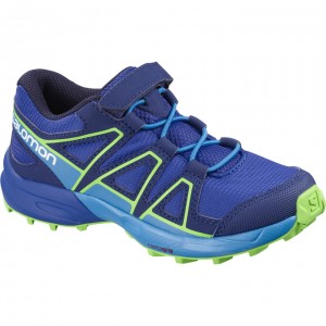 Chaussure Trail Running Salomon SPEEDCROSS BUNGEE K Enfant Bleu Foncé | FIXGD-6948