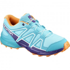 Chaussure Trail Running Salomon SPEEDCROSS J Enfant Turquoise Clair | KFZUJ-1306