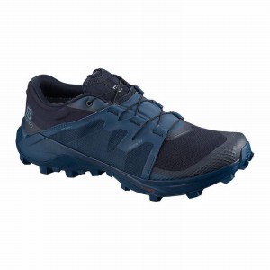 Chaussure Trail Running Salomon WILDCROSS GTX Homme Bleu Marine | XPJBG-3094