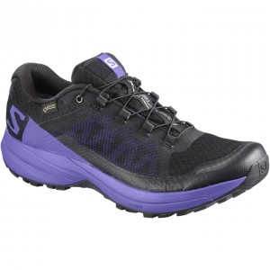 Chaussure Trail Running Salomon XA ELEVATE GTX W Femme Noir Bleu | PQIVN-1082