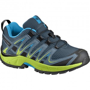 Chaussure Trail Running Salomon XA PRO 3D J Enfant Turquoise Foncé | IECMF-2164