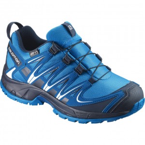 Chaussure Trail Running Salomon XA PRO 3D CSWP K Enfant Bleu | SZHTB-9235