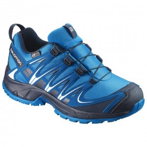 Chaussure Trail Running Salomon XA PRO 3D CSWP J Enfant Bleu Bleu Marine | XRJNK-2945