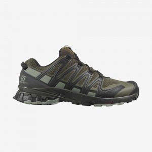 Chaussure Trail Running Salomon XA PRO 3D V8 WIDE Homme Vert | PKLQF-6725