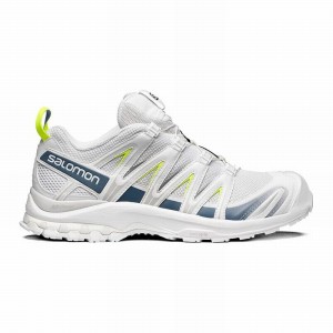 Chaussure Trail Running Salomon XA PRO 3D Homme Blanche Bleu | TKRPL-2840