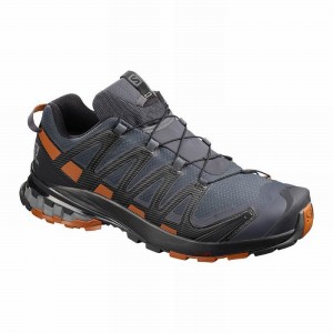 Chaussure Trail Running Salomon XA PRO 3D V8 GORE-TEX WIDE Homme Bleu Foncé Noir | HQNJP-2794