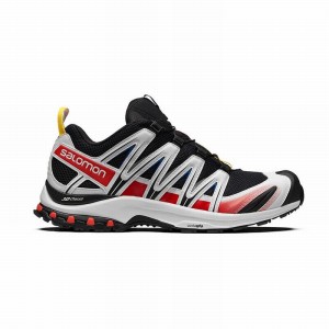 Chaussure Trail Running Salomon XA PRO 3D RACING Homme Noir Blanche | CYKNZ-8176