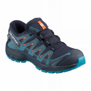 Chaussure Trail Running Salomon XA PRO 3D CLIMASALOMON WATERPROOF Enfant Bleu Marine Bleu | IPEWA-2869