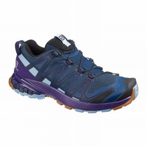 Chaussure Trail Running Salomon XA PRO 3D V8 Femme Bleu Marine Violette Indigo | VSCNU-1408