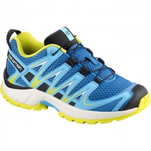 Chaussure Trail Running Salomon XA PRO 3D J Enfant Bleu | MGDHQ-2173