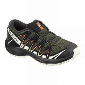 Chaussure Trail Running Salomon XA PRO 3D J Enfant Vert Foncé Noir | GICKY-6287