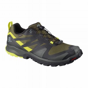 Chaussure Trail Running Salomon XA ROGG GTX Homme Vert Olive Jaune Clair | ZVCTQ-0981