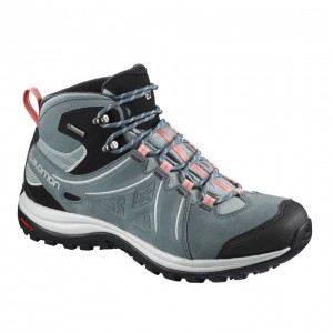 Chaussure de Randonnée Salomon ELLIPSE 2 MID LTR GTX W Femme Turquoise Clair Noir | LXFVG-5063